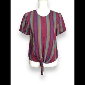 Madewell Colorful Knotted Top XS